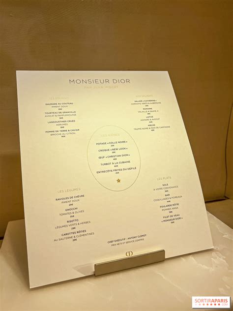 christian dior coffee|dior cafe menu.